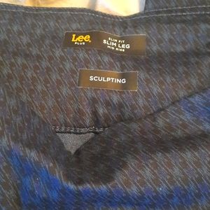 Blue pattern Lee Plus Slim Fit Pull on  *BOGO*